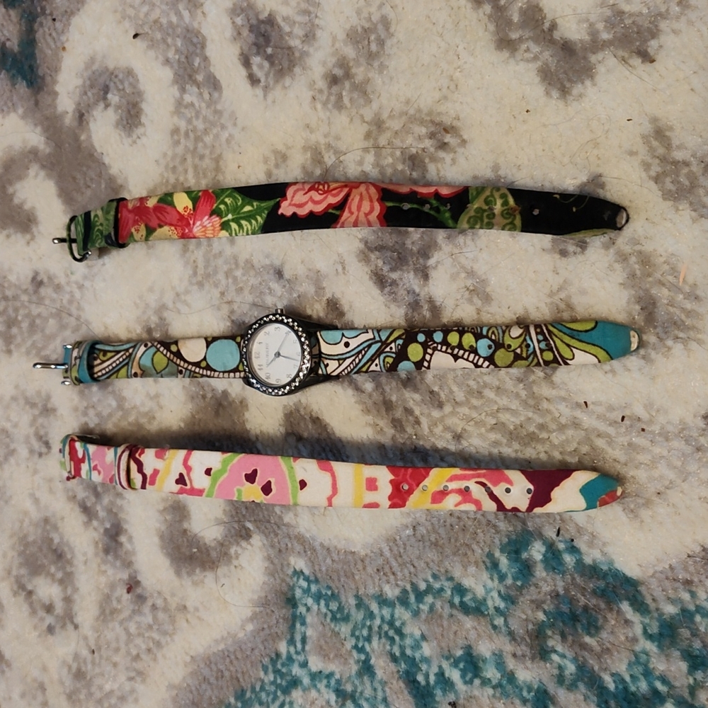 Vera Bradley watch with extra bands